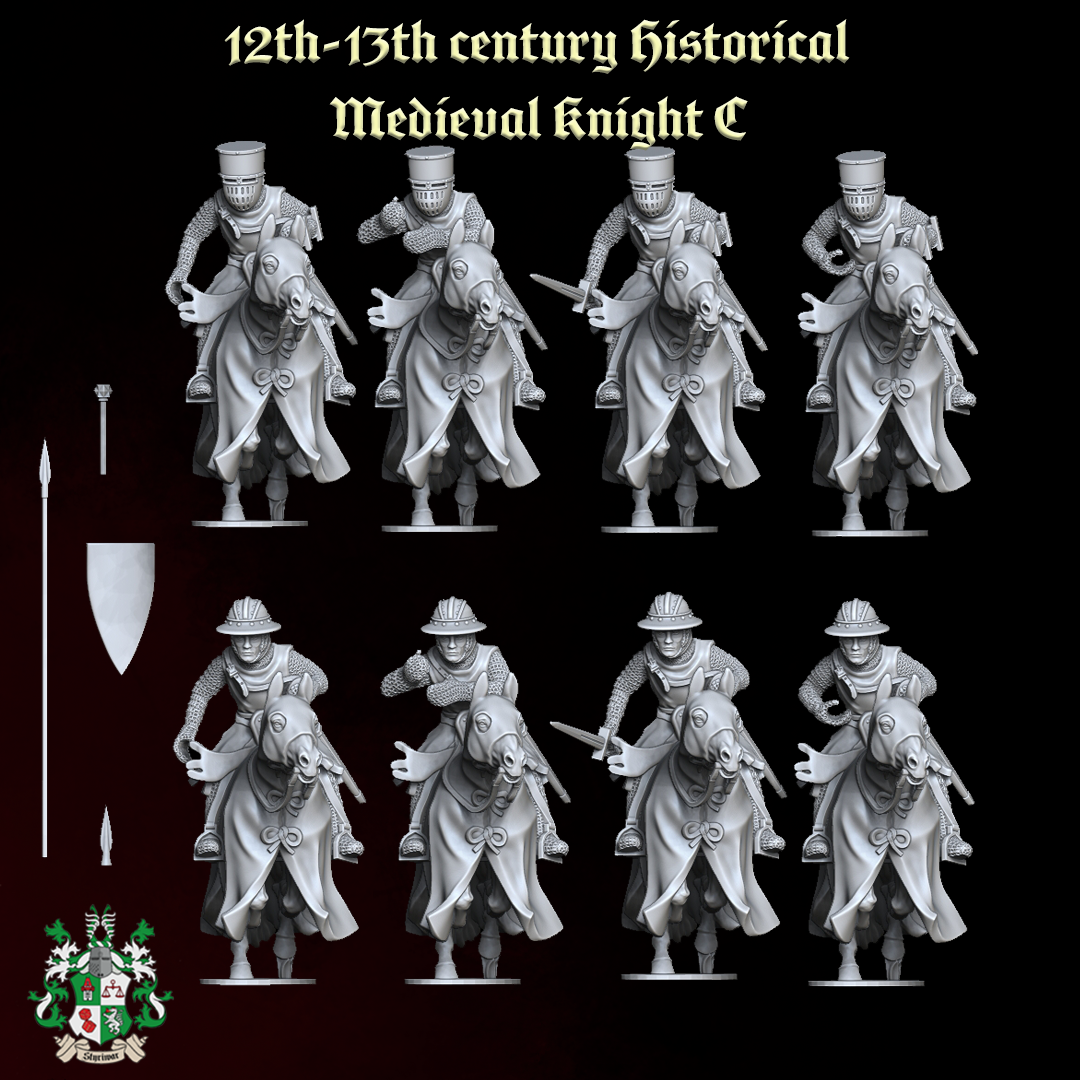 12th-13th century Historical Medieval Knight C